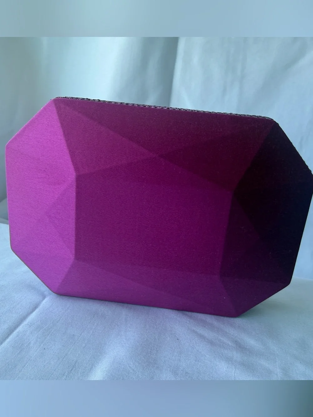 Brand New Swarovski Gala Fuchsia Satin Bag - with Original Box Set